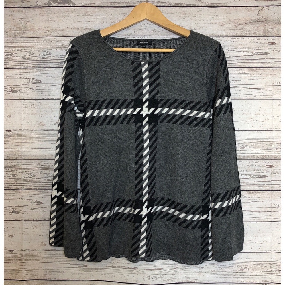 sweatshirt long sleeves Black and Gray Large